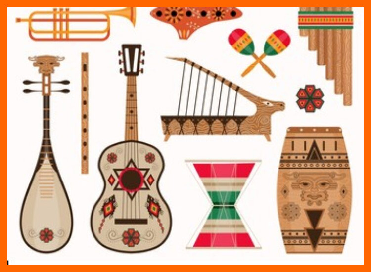 2. Instrumentos musicales representados: una orquesta prehispánica