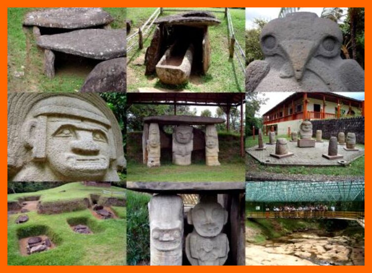 ¿Cuáles son tres manifestaciones específicas del patrimonio cultural arqueológico documentadas en los parques nacionales de la región oriental del Ecuador?